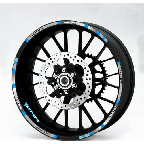High quality 4 color for YAMAHA MT-07 motorcycle wheel decals Reflective stickers rim stripes MT 07 motorbike mt07