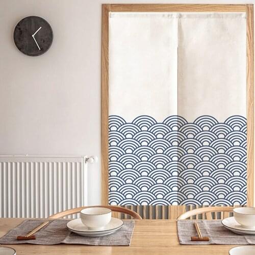 Japanese Doorway Curtain Partition Curtain Household Feng Shui Curtain Room Bathroom Kitchen Shade Short Curtain Half Curtain
