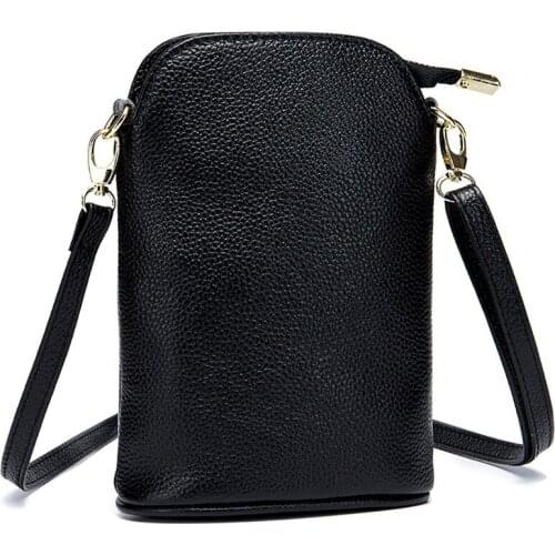 High Quality Genuine Leather Women Crossbody Bags Fashion Bucket Design Women Shoulder Bags Color Shoulder Strap Ladies Handbags
