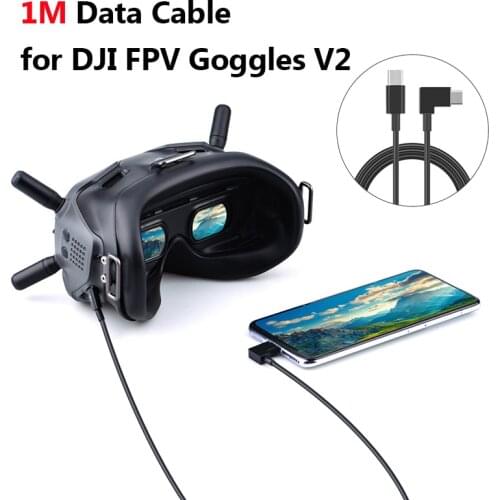 1m Data Cable for DJI FPV Goggles V2 Transmission Line Phone Tablet Micro-USB Type-C IOS Connector FPV Combo Flight Glasses Wire