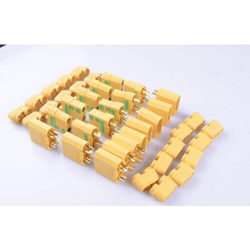10 pairs 20pcs Amass XT90-S Anti-Spark XT90 Deans Male Female Bullet Connectors Plugs with cover cap for RC drones trains boats