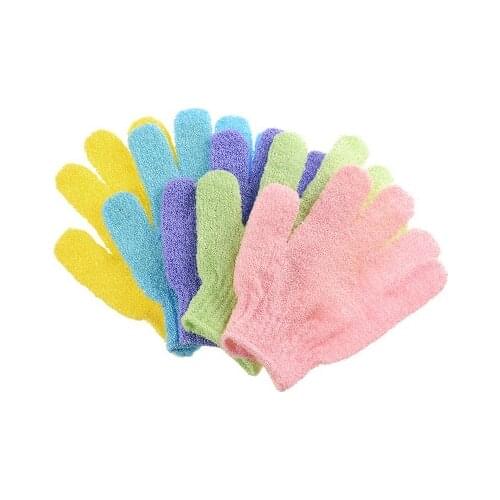10Pair Peeling Exfoliating Glove Shower Body Brush Fingers Bath Towel Peeling Mitt Body Scrub Gloves Bath Sponge Spa Foam Shower