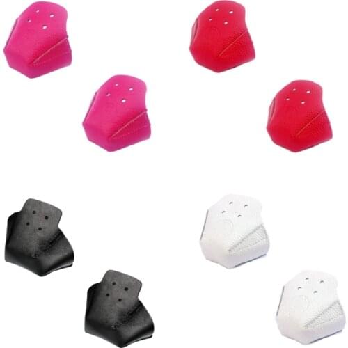 2 Pcs Artificial Leather Toe Cap Guards Roller Skate Protectors Leather Roller Cap Protector Toe Cap Guard Protectors
