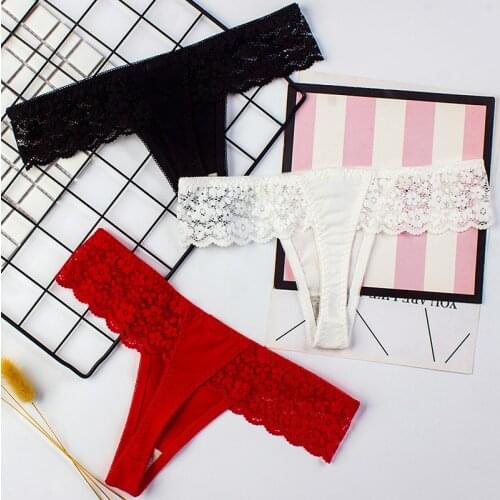 CretKoav 2 Pieces Random Colors Women Yoga Shorts Sexy Low Waist Lace Hollow Out Thong Word T Panties Women No Trace Panties