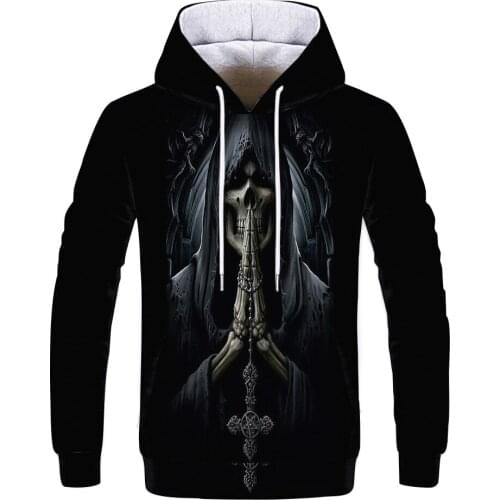 2020 Funny Skull Hoodies 3D Hoodies Men Women Sweatshirts Unisex Tracksuits Fashion Casual Streetwear Hooded Brand Pullover