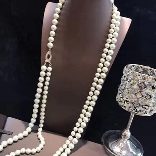 2021 Hot Fashion Jewelry Women Vintage Pearls Chain Pendants Pearls Chain Necklace Party Fine Fashion Jewelry