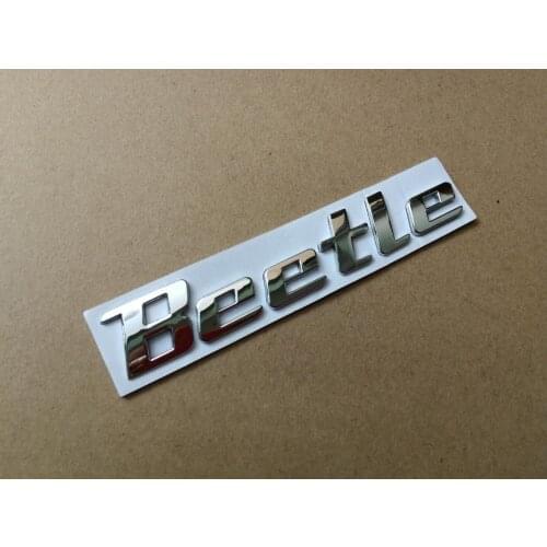 20X 3D Metal Sticker Beetle Emblem Badge Chrome Letter Logo Decal For Volkswagen VW Beetle Rear Trunk Decor Accessories