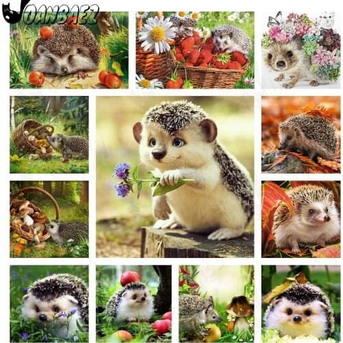 Hedgehog Diamond Painting Animal Cross Stitch Embroidery 5D Diy Mosaic Kit Hand-Inlaid Craft Gift Design Home Decoration