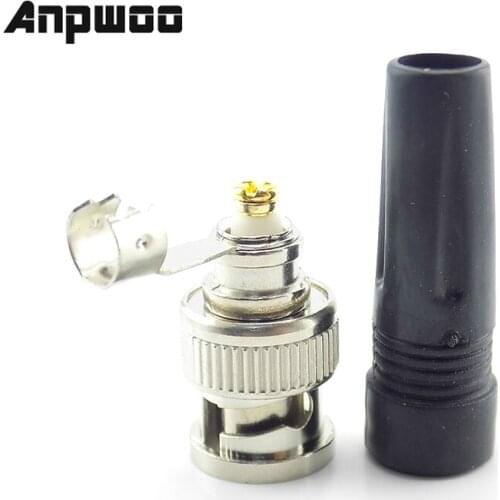 ANPWOO 10pcs Surveillance BNC Connector Male plug adapter for Twist-on Coaxial RG59 Cable for CCTV Camera Video/AUDIO Connector