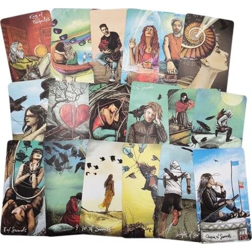 Light Seers Tarot Deck 78 Sheet Tarot Card Game Divination Fate Board Game Cards Party Tabel Games Collection English Version