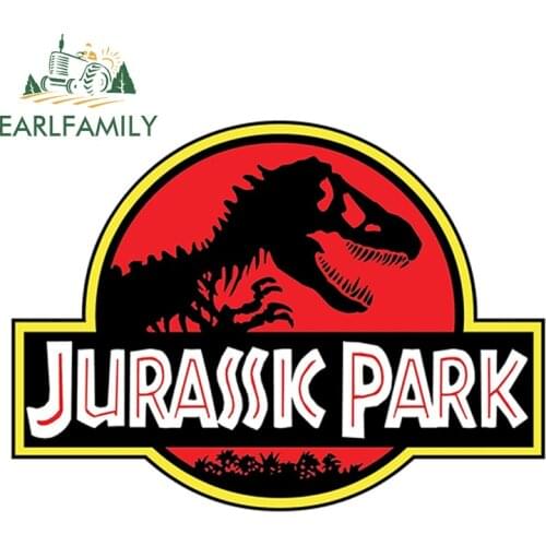 EARLFAMILY 13cm x 12.4cm for Jurassic Park Vinyl Decal Sticker Dinosaur Van Car Styling Bumper Window Helmet Decor Car Stickers