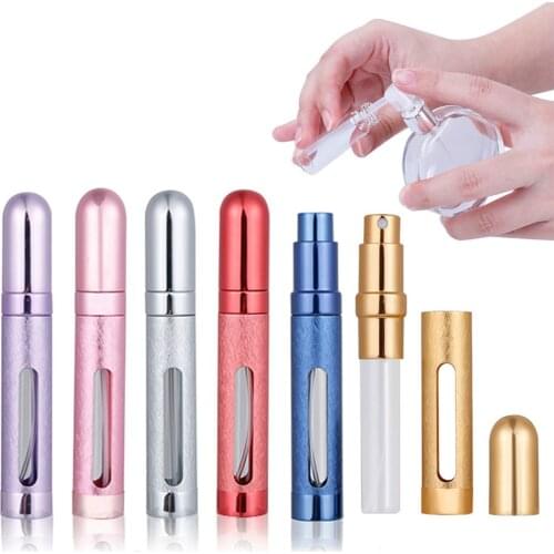 12ML Mini Perfume Bottle Atomizer Refillable Perfume Spray Bottle Portable Travel Aluminum Cosmetic Empty Spray Scent Pump Tool