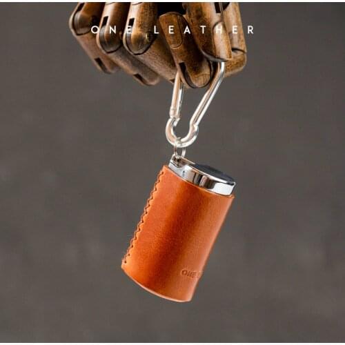 One leather Portable ashtray Carabiner ashtray