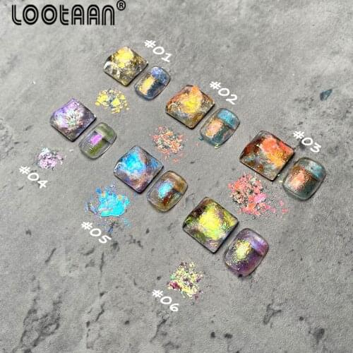 Lootaan Nail Polarizing Laser Yunjin Powder Illusion Ultrathin Highlight Shining Aurora Powder Phototherapy Nail Decorative Tool