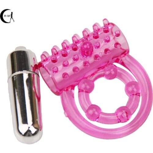 Mini Vibrators Rings Double Cockring Delay Premature Ejaculation Lock Fine Condoms Penis Ball Loop Lock Sex Toys Product Men