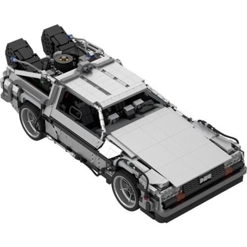 MOC-42632 Back to the Future 1985 DeLorean Time Machine Cadillac Eldorado 62 Series For Diy Childrens Gifts Educational Toys