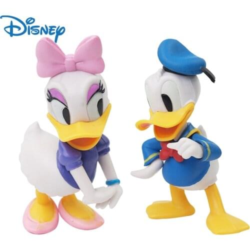 Disney Mickey Mouse Figure Set 2pc 12cm Minnie Collectibles Doll Mini Baky Party Gift For Kids Birthday Cake Topper Kawaii Decor