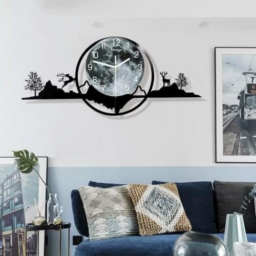 Floating Clock Digital Wall Clock Luminous Wall Clock Modern Decorate for Office Bedroom Living Room ALI88