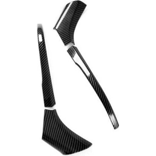 For Toyota Highlander 2021-2022 ABS Carbon Fiber Car Door Side Rearview Mirror Strip Trim Cover Exterior Decoration Accessories