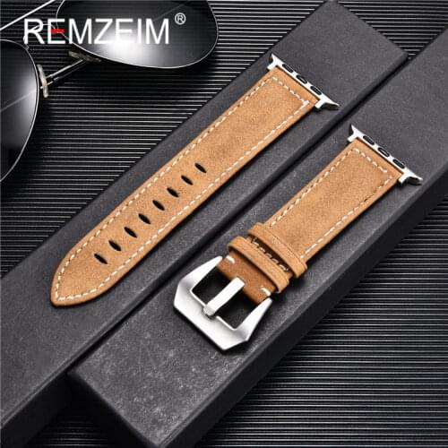 Bracelet Belt Genuine Leather Band for Apple Watch 42MM 38MM 44MM 40MM Strap for iWatch 6 SE 5 4 3 2 1 Wristband 6 Colors