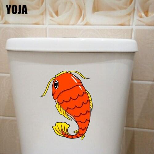 YOJA 16.2*21.7CM Animal Fish Living Room Home Decor Wall Decal Toilet Sticker T3-0989