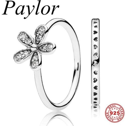 Paylor Cute 925 Silver Mickey Shaped Band Rings For Women Wedding Fine Jewelry Cartoon Mouse Pan Rings Friendship Gift