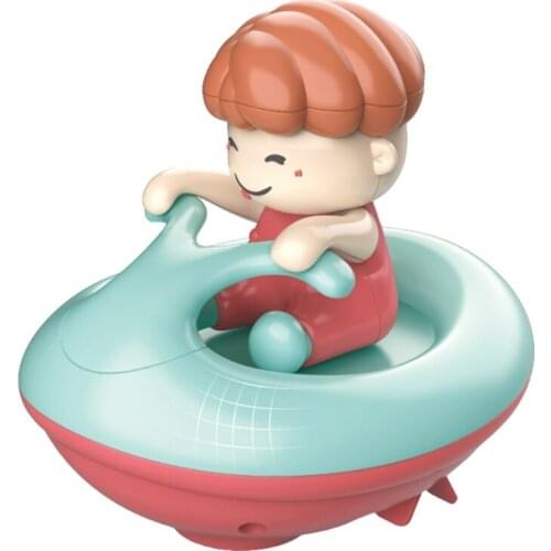 066B Water Playset Bathing Toy Floating Mini Boat Clockwork Toy Infant Gift Bathing Indoor Water Toy Baby 3Month+ Bite-Free