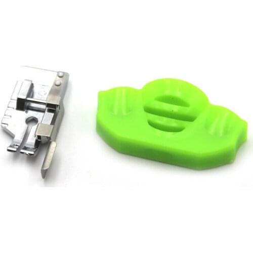 1 Set 1/4 With Flap Quilting Presser Foot for Sewing Machines Plastic Calibrator Creative Household Sewing Machine Two-piece Set