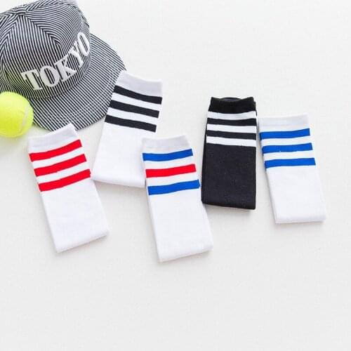 1 Pair Kids Tights Stockings Football Socks Cotton Striped Socks For Boys Girls Knee Hight Socks Slouch Tube Socks Infant Socks