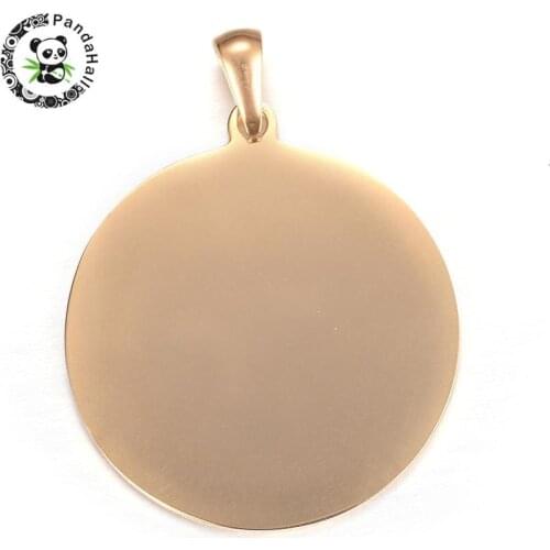 10pcs 33x30x1mm 304 Stainless Steel Pendants for Necklace Jewelry DIY Making Finding,Blank Stamping Tag,Flat Round Hole:7x3mm F7