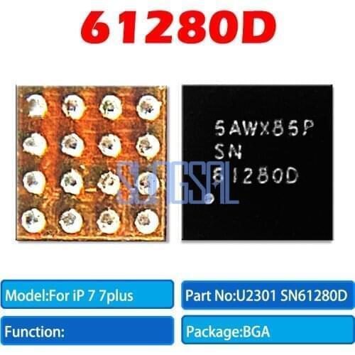 2pcs/lot 100% Original U2301 SN61280D For iPhone 7 7plus HOMER STM32L0 MICRO IC Chip