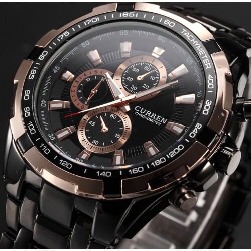 2018 CURREN Tag Brand Men Fashion Sport Analog Watches Mens Casual Quartz Clock Male Full Stainless Steel Military Wrist Watch