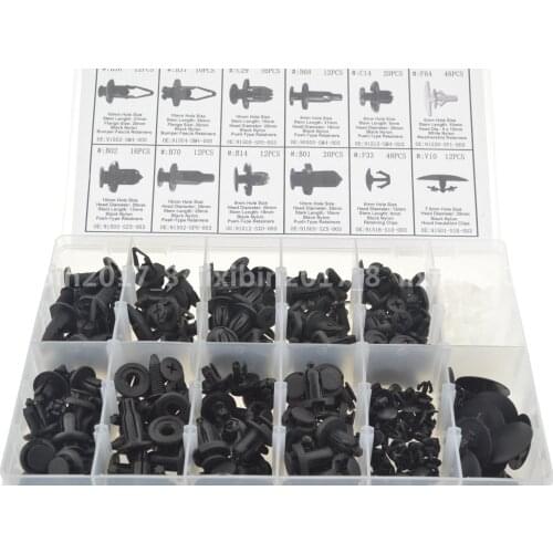 242pcs Door Pannel Clips Trim Mountings Retainer Fastener Screws Bumper Towing Eye Hook Bracket Rivet Repair Components
