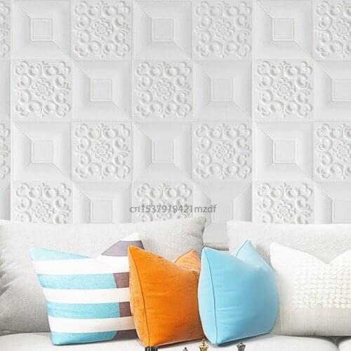 3D Imitation Tile Stone Wall Sticker Wall Paper Wall Ceiling Decoration TV Background Decoration Home Bedroom Decor Wall Panel