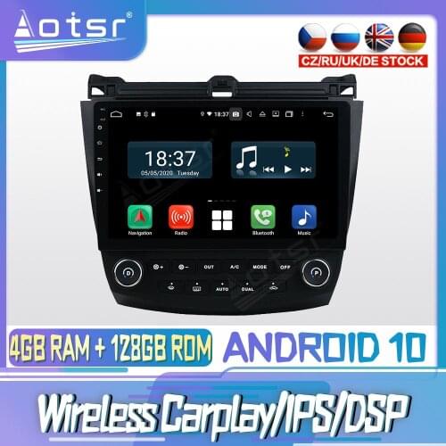 Android 10 PX6 128G For HONDA Accord 7 2003 Car CD DVD GPS Navigation Auto Radio Stereo Video Multimedia Player HeadUnit 2din