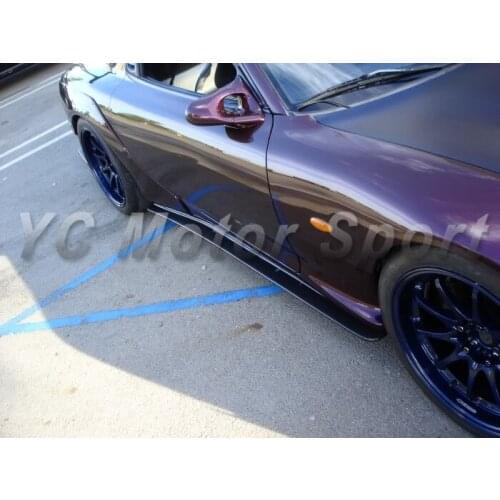 Car Accessories Carbon Fiber Feed Style Side Skirt Extension Fit For 1992-1997 RX7 FD3S Side Skirts