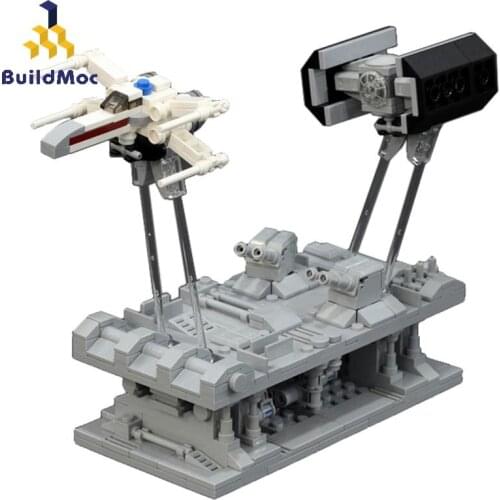 Buildmoc Movie Fighter Space Shuttle Bricks Anti Gravity Dynamic Physics Balance Building Blocks Toys For Boys Christmas Gifts
