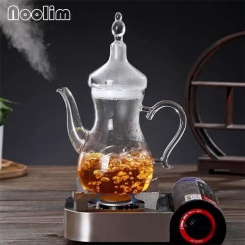 High Borosilicate Glass Teapot Large Capacity Heat Resistant Cold Kettle Filter Transparent Flower Tea Pot Office Teaware 1L