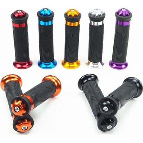 Colorful Motorcycle Handle Bar Grip Aluminum Rubber Scooter Handlebar Grip Modified Motorbike Handlebar Motorcycle Accessories