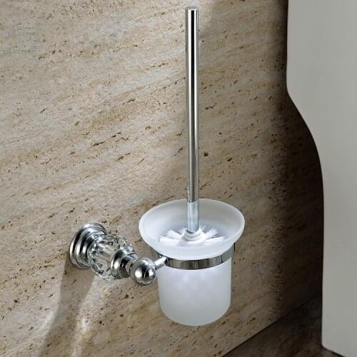 Brass & Crystal chrome Toilet Brush Holder,chrome Bathroom accessories GY008