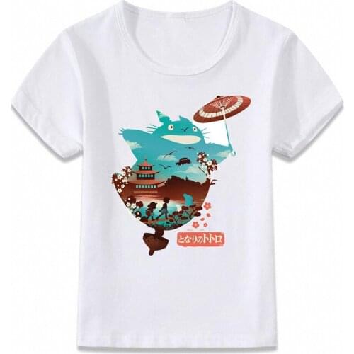 Kids Clothes T Shirt My Neighbor Totoro Kaiga Artwork Boys Girls Toddler Tee BAL132