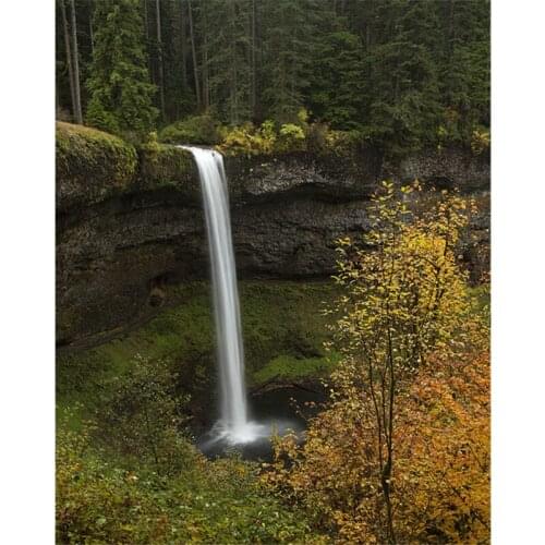 DIY Diamond Painting Needlework Novelty 3d Square Full Diamond Embroidery Pattern Forest & waterfall picture decoration room