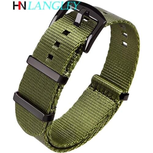 Long Traip Watch Band Nato Watch Strap Heavy Stainless Steel Buckle 20mm 22mm Premium Seat Belt Nylon Watch Bands for Men Women