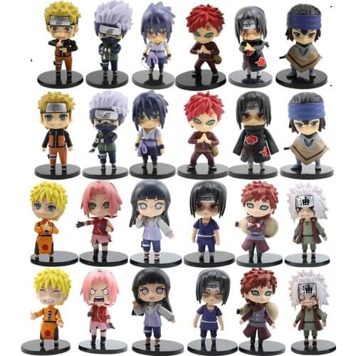 6Pcs/Set NARUTO Action Figure Uzumaki Naruto Sasuke Kakashi Gaara Jiraiya Sakura Doll Toys Cartoon PVC Model Children Gifts