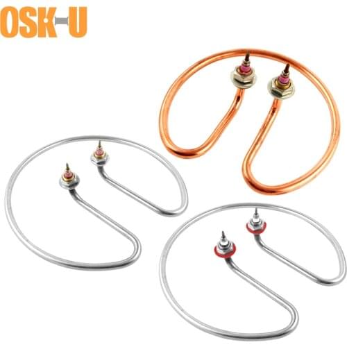 Electric Bucket Heater Element M16 Thread Electric Heating Tube 220V 2KW/2.5KW/3KW Heating Element Stainless Steel/ Copper