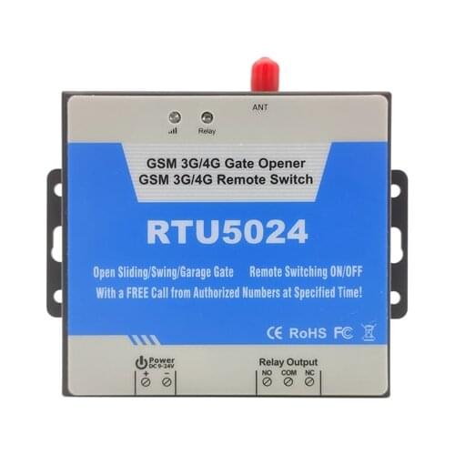 RTU5024 GSM Gate Opener Relay Switch Wireless SMS Call Remote Controller Door Access Gate Opener Free Call for Access Control