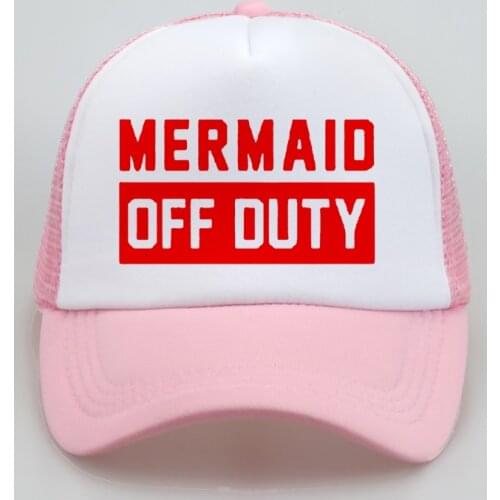 Summer Men Women Baseball Caps Fashion mermaid off duty cap Letters Cool Baseball Mesh Net Trucker Cap Dad Hat