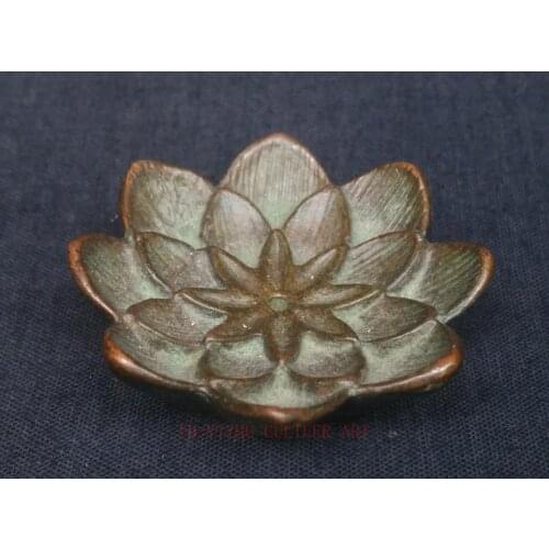 YIZHU CULTUER ART Signature Collection China Bronze Carving Lotus Aromatherapy Saddle Decoration Gift