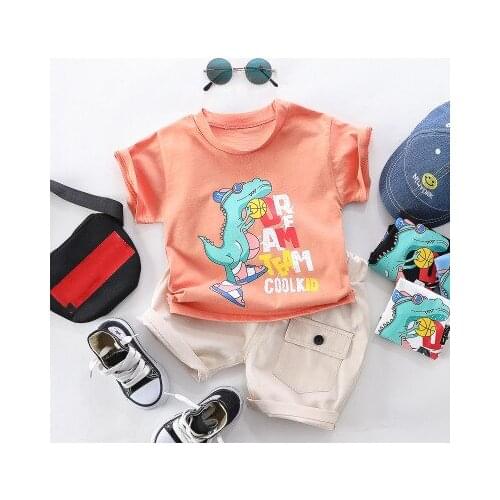Boys clothing sets summer children cartoon t-shits+shorts 2pcs traacksuits for baby boys kids casual jogging suits outfits 2020