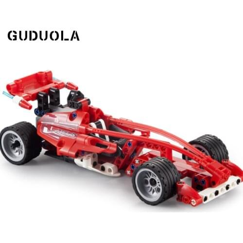 Pull Back building Blocks Technic Car Racer MOC Back Force Formula Car Technic Bricks Education DIY Blocks for Children Gift